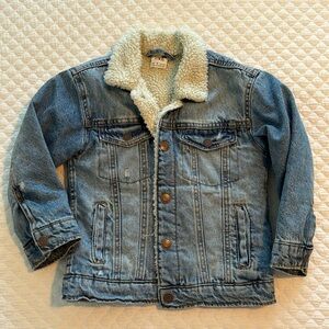 Zara boys jean jacket with cozy lining Size 6